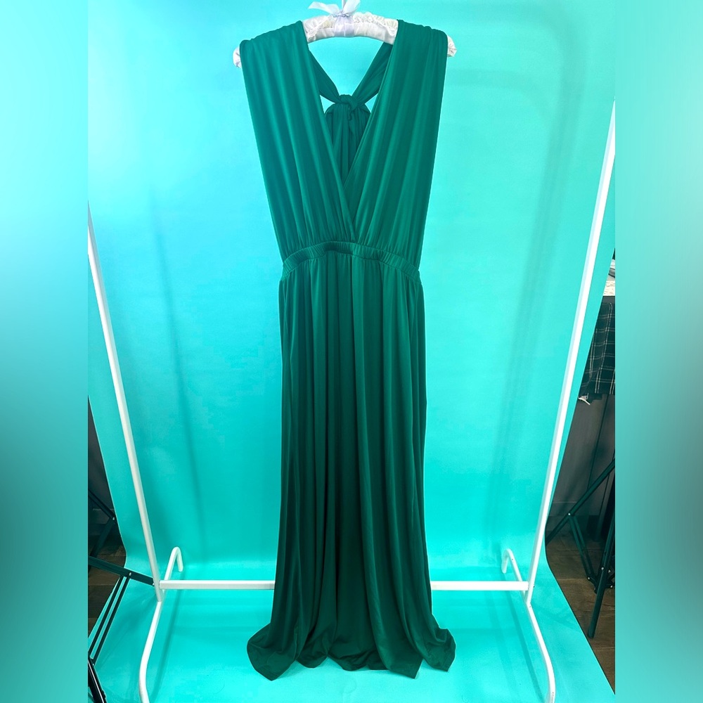 Modular Formal Green Maxi Dress